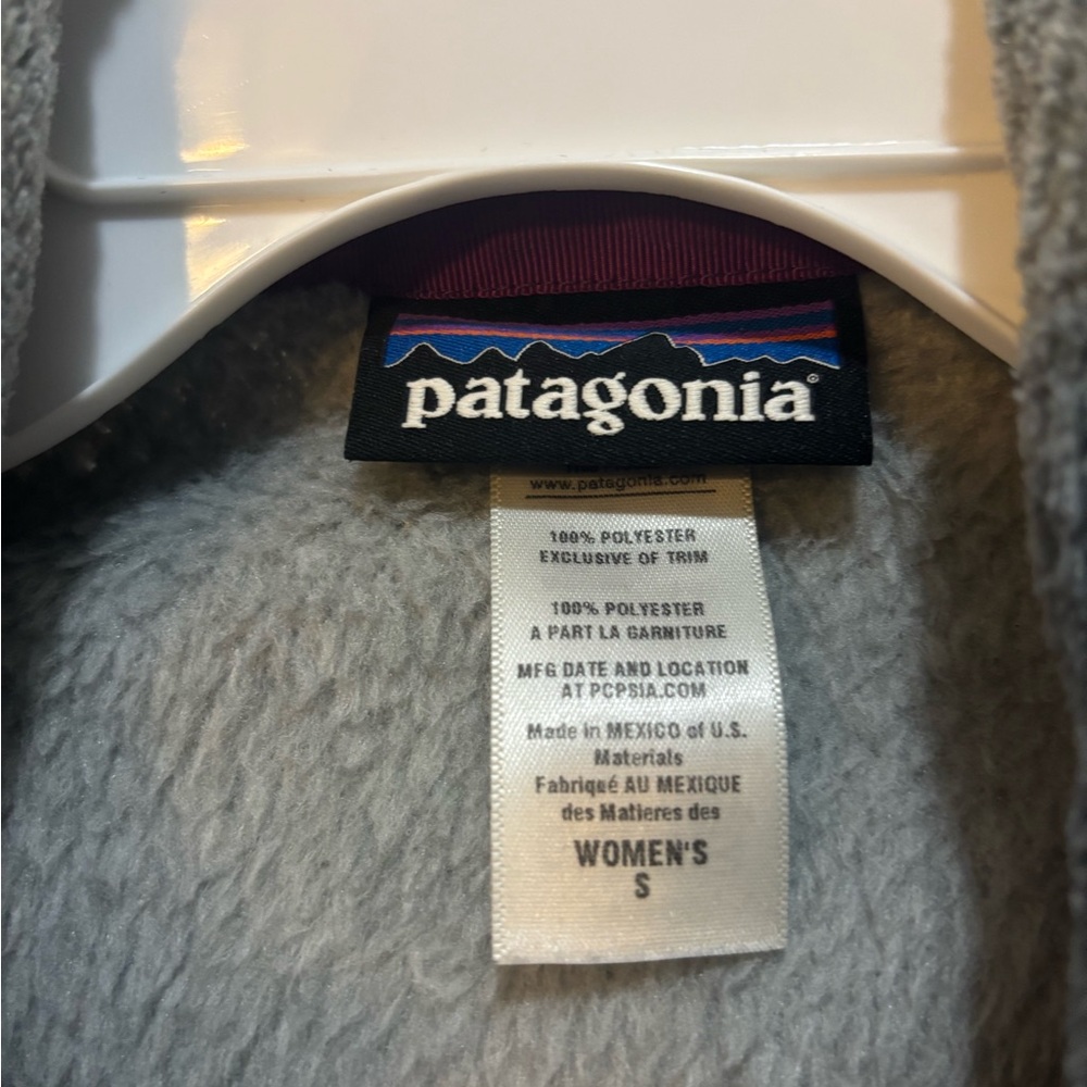 Patagonia Women’s Gray and Purple Fleece Vest - Picture 3 of 3